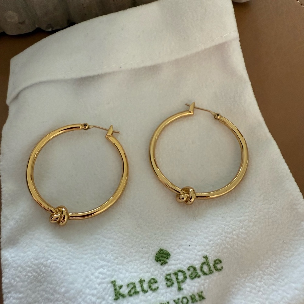 Kate Spade Gold Hoop Knot Earrings